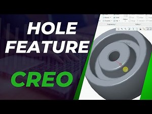 Create a hole and pattern it along a circle or radially in creo 7 0 tutorial