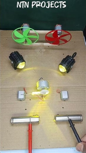 Convert DC Motor into Switching Machine ⚡🔌 #simple #amazing #experiment #hacks #schoolproject