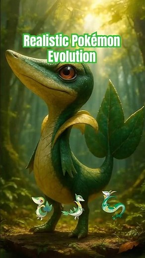 Realistic Pokémon Evolution | Pokédex No.495~497 🌿🐍 (Snivy → Servine → Serperior Line)