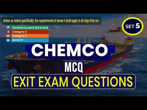 CHEMCO - MCQ EXIT EXAM QUESTIONS AND ANSWERS 2026| SET5 |