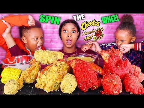 HOT CHEETOS LOBSTER TAIL SEAFOOD BOIL SPIN THE WHEEL CHALLENGE SEAFOOD MUKBANG 먹방 QUEEN LAYLA JUJU