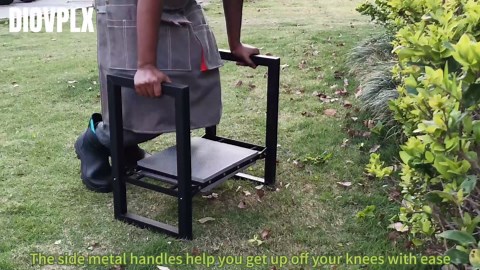 Garden Kneeler and Seat - Heavy Duty Folding Garden Stool with Handles, Stable Kneeling Device Bench Chair Gardening Tools Gifts for Women Men Seniors Gardeners Outdoor Weeding Planting