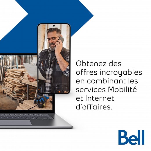 Obtenez des offres incroyables en combinant les services Mobilité et Internet d’affaires. Nous sommes fiers d'aider les petites entreprises à accomplir de grandes choses sur le réseau 5G le plus rapide au pays¹. Également, donnez à votre entreprise un avantage concurrentiel avec l’Internet le plus rapide au pays². | Bell Canada (Français)