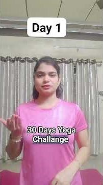30 Days Yoga Challenge 🔥 Day 1 | Beginner Yoga at Home #weightloss #consistency #motivation