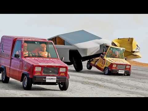 Cars vs Cybertruck #30 - BeamNG Drive | xxbdmnxx