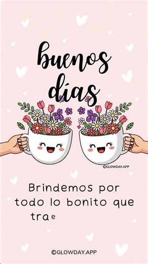 🌼❤️ Buenos días 💌🥰 Más videos gratis cada día en GLOWDAY APP ¡descárgala! #BuenosDias #BuenDia