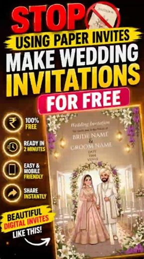 Custom Wedding Cards in Seconds Using AI