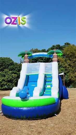 🛝🌊 OZIS Inflatable Water Slide | 🏡☀️ Bring the Water Park Home #ozis #inflatableslide #backyardfun