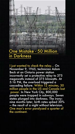 ⚡ One Electrician Accidentally Blacked Out Eastern America 🌃💀