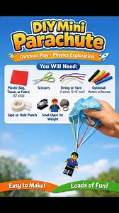 Create a fun and simple mini parachute using lightweight materials that can float down gently from a height. This project is great for experimenting with air resistance and gravity in a hands-on way. #MiniParachute #DIYProject #ScienceFun | Reviving History
