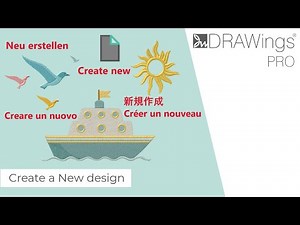 How to Create a New Design in DRAWings PRO embroidery Software