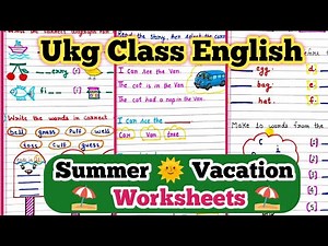 Worksheet for Summer 🌞⛱️ Vacation| Summer Vacation Worksheet for UKG Class ‪@PeehuandRudraCorner‬