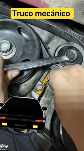 Mechanic trick to remove a timing belt #car #mechanic