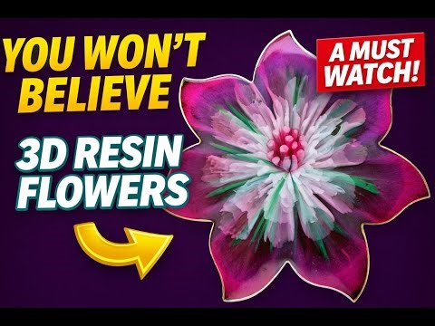 YOU WON’T BELIEVE These 3D Resin Flower Techniques! A MUST Watch 🌸
