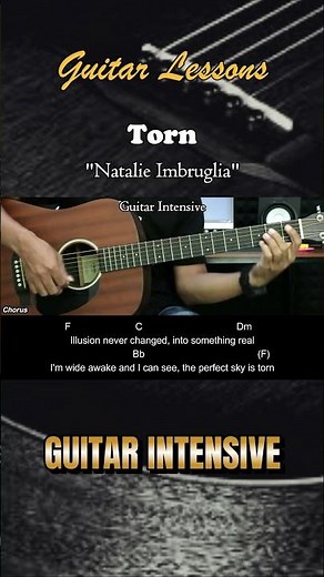 Torn - Natalie Imbruglia | EASY Guitar Tutorial - Chords / Lyrics - Guitar Lessons #chordgitar