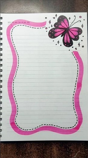 How to draw neat border designs for school work/easy project border design#shortvideo#shorts#art 😍😍