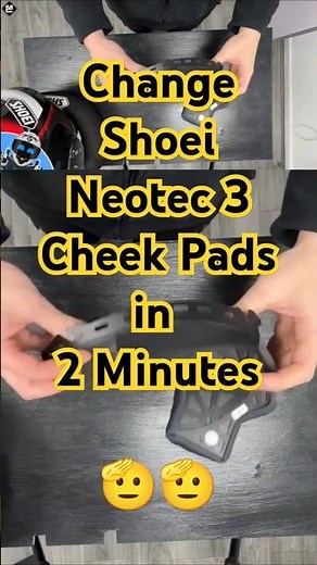 Change Shoei Neotec 3 Cheek Pads in 2 Minutes🫡🫡 #shoeihelmet #shoei #howto #howtoguide