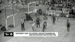 13K views · 471 reactions | November 7, 1959: Bill Russell and Wilt Chamberlain meet on the court for the first time Look for new moments all season long to relive 75 years of Celtics basketball Presented by @MillerLite | NBC Sports Boston | Facebook
