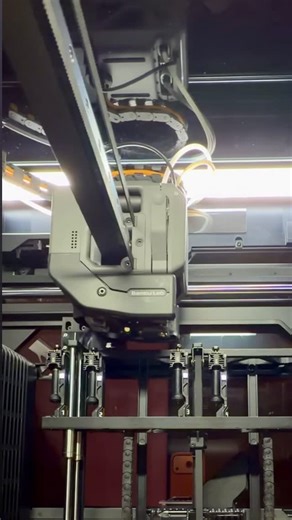 George Lehaf on Instagram: "Pay attention or you may miss it Slow motion of this beast in action. The tool head goes to each nozzle, grabbing it magnetically, confirming with a scan that it has the correct nozzle, and then returns it back to its place during this calibration process. My previous reel shows this mechanism saves BIG on time and filament. Awesome machine @bambulab_official ! #3dprint #forthewin #smallbusinesstips #printmore #printfaster #h2c"