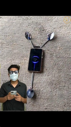 3 Spoons + 3 Batteries Can Charge a Phone? ⚡ Amazing Experiment#shorts #short
