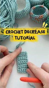How to decrease. Crochet tutorial for beginners. #crochet #crochettutorial