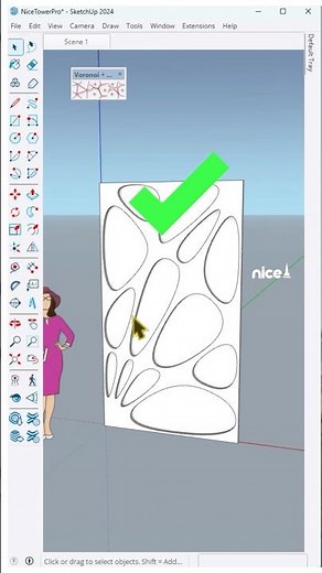 How to use the Voronoi plugin in SketchUp?!I hope this tutorial is useful for you #nicetowerpro #art