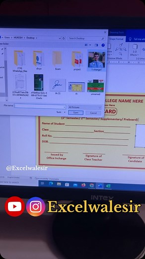 Mukesh sir on Instagram: "Insert picture into Shape #excelwalesir #excel #short #exceltips #exceltricks #instagram #reels #excellent_cats #exceltutorial #viral Now Learn Excel Course With Certificate From Mukesh Sir Download “Excelwalesir” App From Play Store"