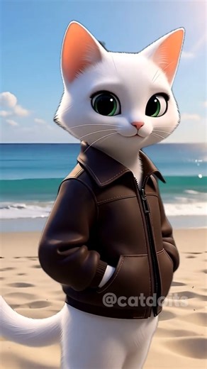 Nobody Expected This Cat to Do the Slickback on the Beach