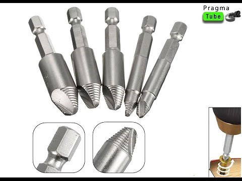 🛠 5 Pcs HSS 4241 Nickel Stripped Screw, Nut & Stud Extractor Set - Gearbest