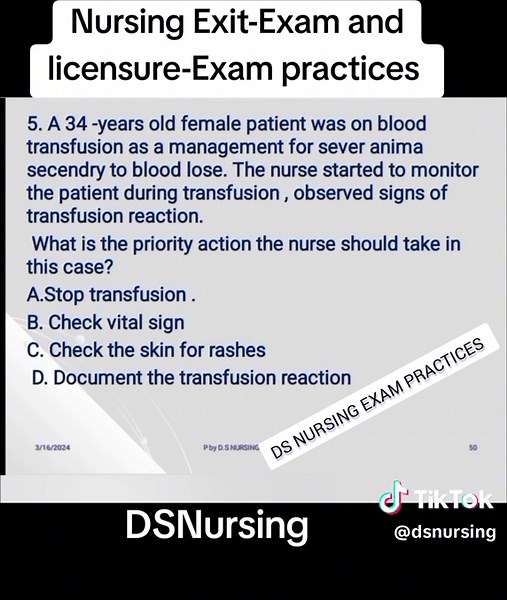 DS Nursing Exam Practices