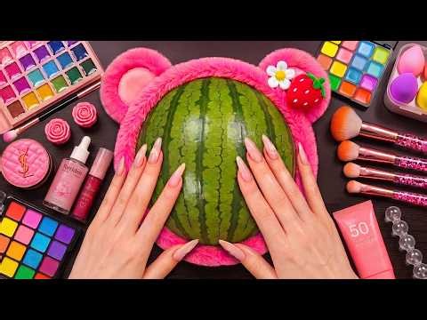 ASMR Makeup on Watermelon (No Talking)