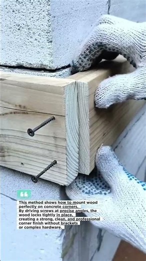 Perfect Corner Wood Mounting With This Simple Screw Trick #Construction #Carpentry #Tools