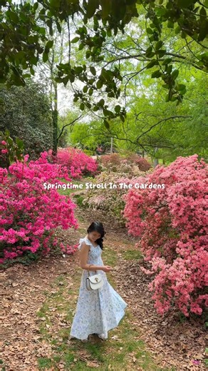 Spring Floral Dress Among Garden Flowers 🌸 Dreamy Photoshoot Inspo! 💓 #springfashion #photoshoot