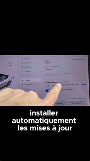 Automatic installation of Tesla updates #tesla #automobile #model3 #tip #teslarange