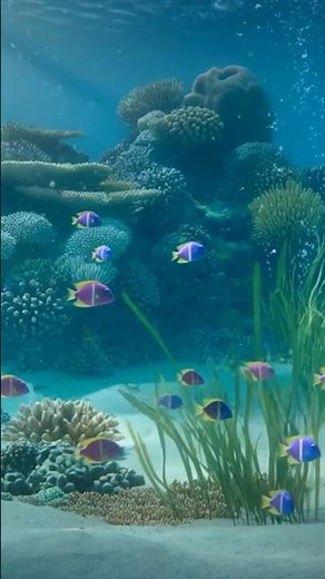 Underwater Relaxation Scene | Soft Fish Movements & Light Beams