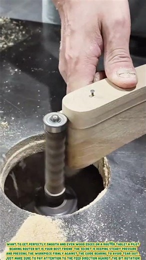 How to Use a Bearing Router Bit safely Without Ruining Your Wood #Wood #Beautifultools #Woodworking