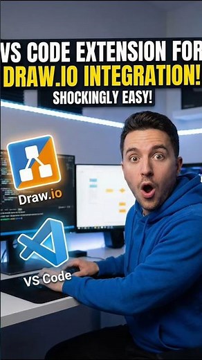 Draw.io Integration in VS Code 🧠 | Must-Have Extension for Developers 💻 #coding #programming#shorts