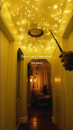 DIY ENCHANTED CEILING ✨ harry potter hogwarts great hall inspired #floatingcandles #harrypotter