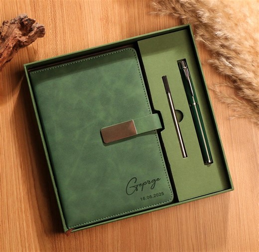 Custom Leather Journal Set,personalized Leather Notebook ,personalised A5 Vegan Leather Notebook,pattern Notebook Gifts,personalized Journal - Etsy UK