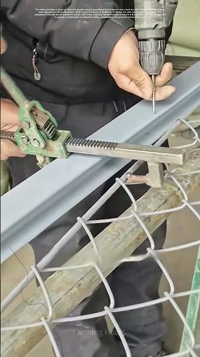 Securing Wire Mesh to Steel Frame: A Close-Up of Manual Labor