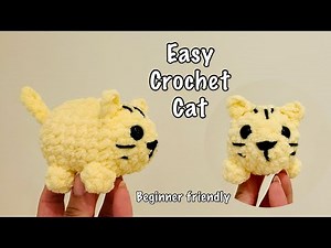 How to crochet a Cute Cat/ Easy beginner friendly tutorial