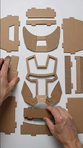 DIY Cardboard Iron Man Helmet 🤯 | Amazing Handmade Marvel Craft!#ironman#marvel#cardboardcraft