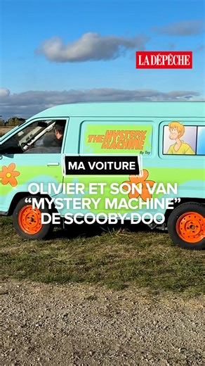 🚐 🐕 Sa voiture à lui : un vieux van transformé en Mystery Machine de Scooby-Doo, qu'Olivier a entièrement retapé. | La Dépêche du Midi