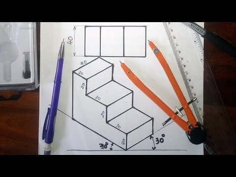perspective isometrique / isometric View/comment réaliser une perspective isometrique /Dessin