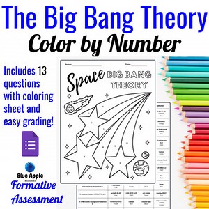 The Big Bang Theory Color by Number | Space Science Self Grading Google Form