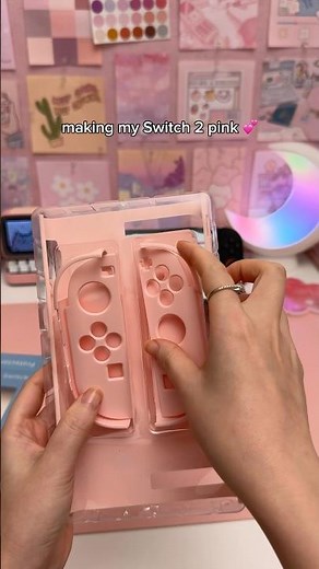 making my Switch 2 pink 🩷🎮 Cozy gaming | Nintendo switch accessories