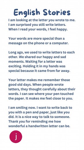 English Through Stories- Your Handwritte Letter:#英語 #english #englishteacher #englishthroughstories #learnenglish