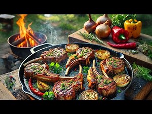 Juicy Lamb Ribs Turned into Legendary Chops | Cooking in nature | ASMR