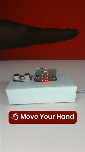 micro:bit Ultrasonic Sensor Project |LED Matrix Distance Display #shorts #arduino #stem #DIY