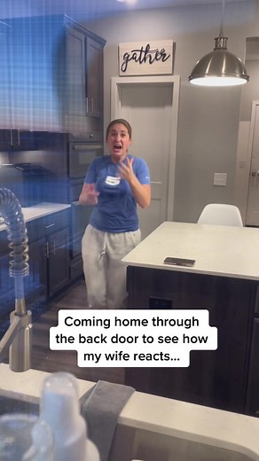 Wife's Reaction to Back Door Surprise | Prank Wars